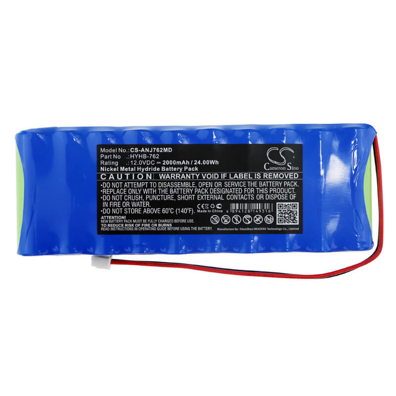 12.0V, 2000mAh, Ni-MH Battery fits Angel, Aj5803, 24Wh