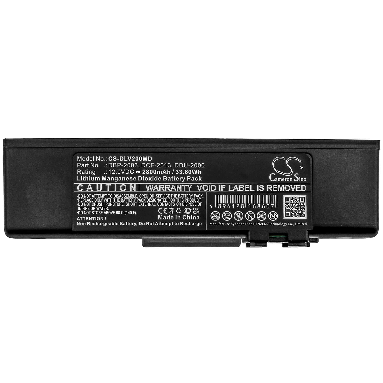 12.0V, 2800mAh, Li-MnO2 Battery fits Defibtech, Lifeline Ecg, Lifeline Pro Aed, 33.6Wh