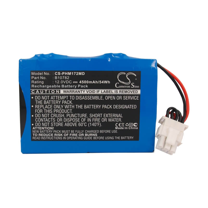 12.0V, 4500mAh, Sealed Lead Acid Battery fits Philips, M1722a/b, M1722b, 54Wh