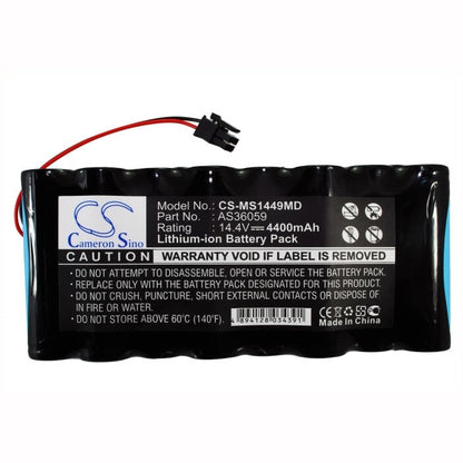 14.4V, 4400mAh, Li-ion Battery fits Siemens, Drager Ms14490, Monitor Sc6002xl, 63.36Wh