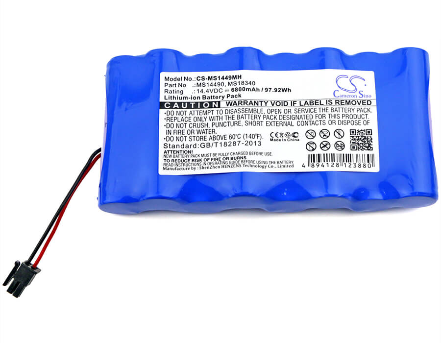 14.4V, 6800mAh, Li-ion Battery fits Drager, Delta, Gamma, 97.92Wh