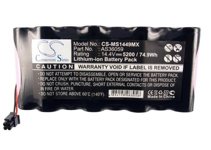 14.4V, 5200mAh, Li-ion Battery fits Drager, Delta, Gamma, 74.88Wh
