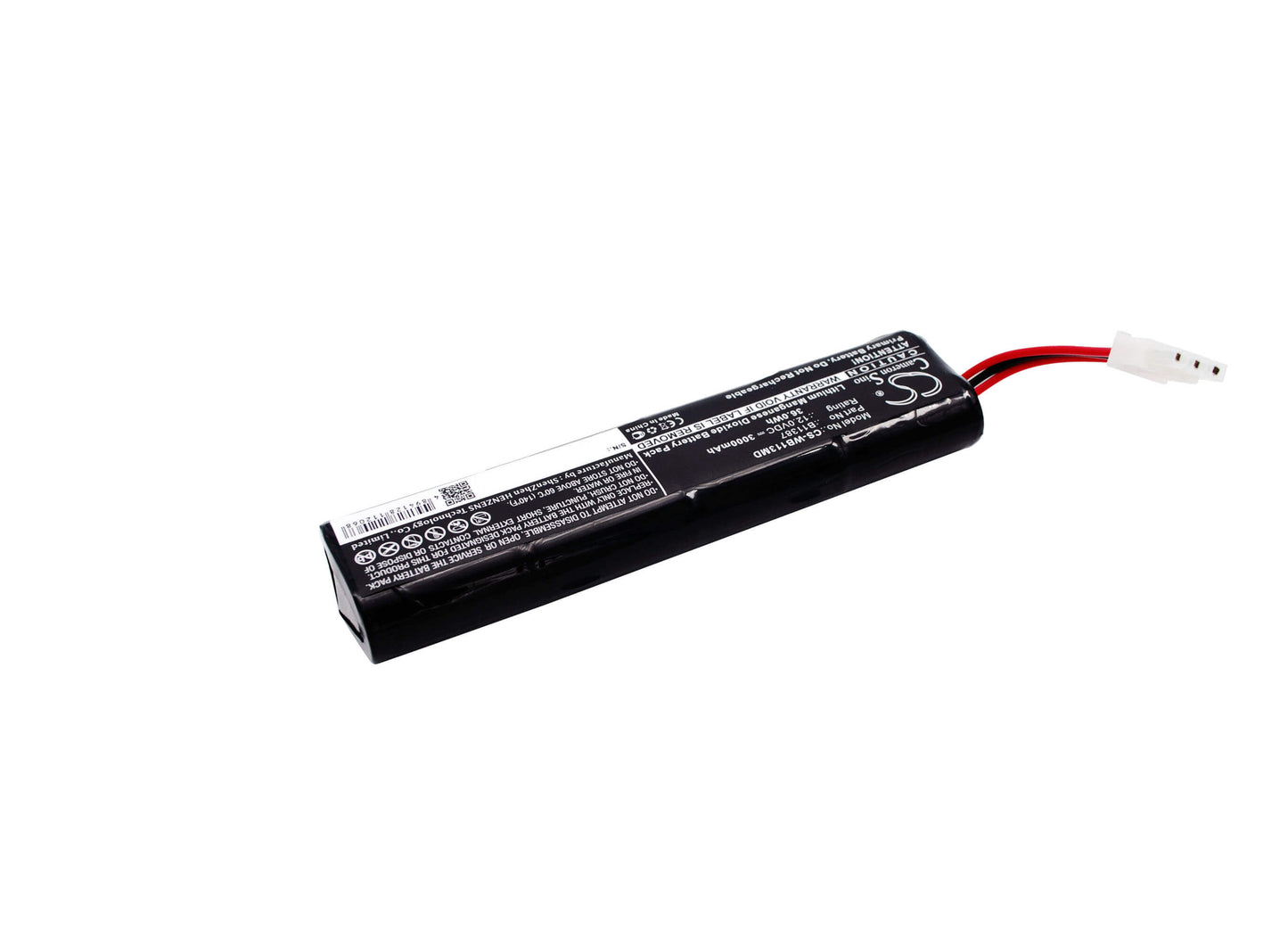 12.0V, 3000mAh, Li-MnO2 Battery fits Grason Stadler, Aed 10 Jump Start, 36Wh