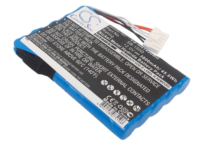 12.0V, 3800mAh, Ni-MH Battery fits Nihon Kohden, Ecg-1400, Ecg-1450, 45.6Wh