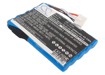 12.0V, 3800mAh, Ni-MH Battery fits Nihon Kohden, Ecg-1400, Ecg-1450, 45.6Wh
