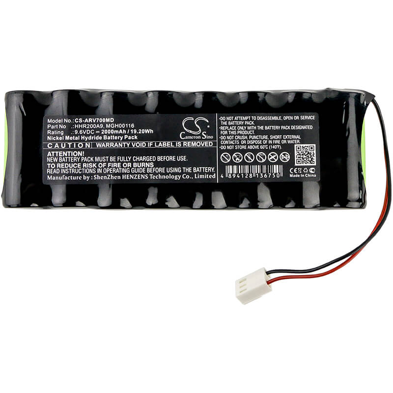 9.6V, 2000mAh, Ni-MH Battery fits Arcomed Ag, Pompe A Perfusion Sp6000, Pompe A Perfusion Sp7000, 19.2Wh