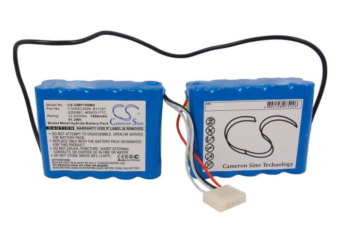 12.0V, 7600mAh, Ni-MH Battery fits Criticon, Compact T, Pro 100, 91.2Wh