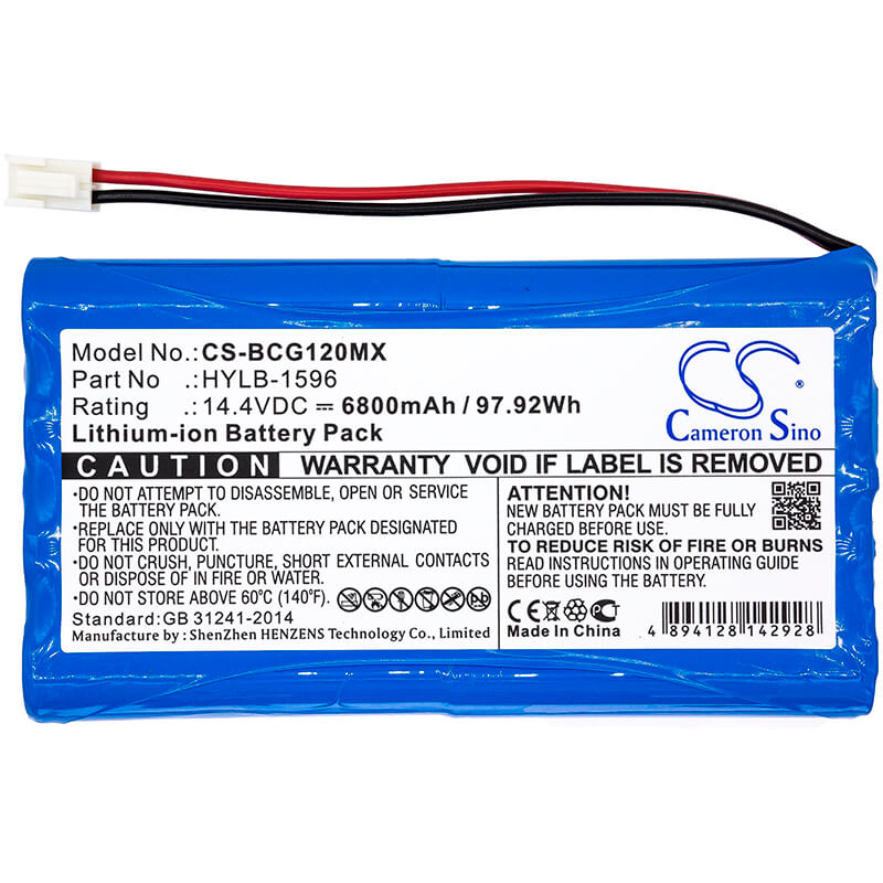 14.4V, 6800mAh, Li-ion Battery fits Biocare, Ie12, Ie12a, 97.92Wh