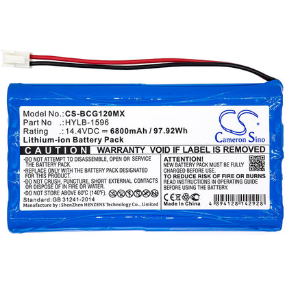 14.4V, 6800mAh, Li-ion Battery fits Biocare, Ie12, Ie12a, 97.92Wh