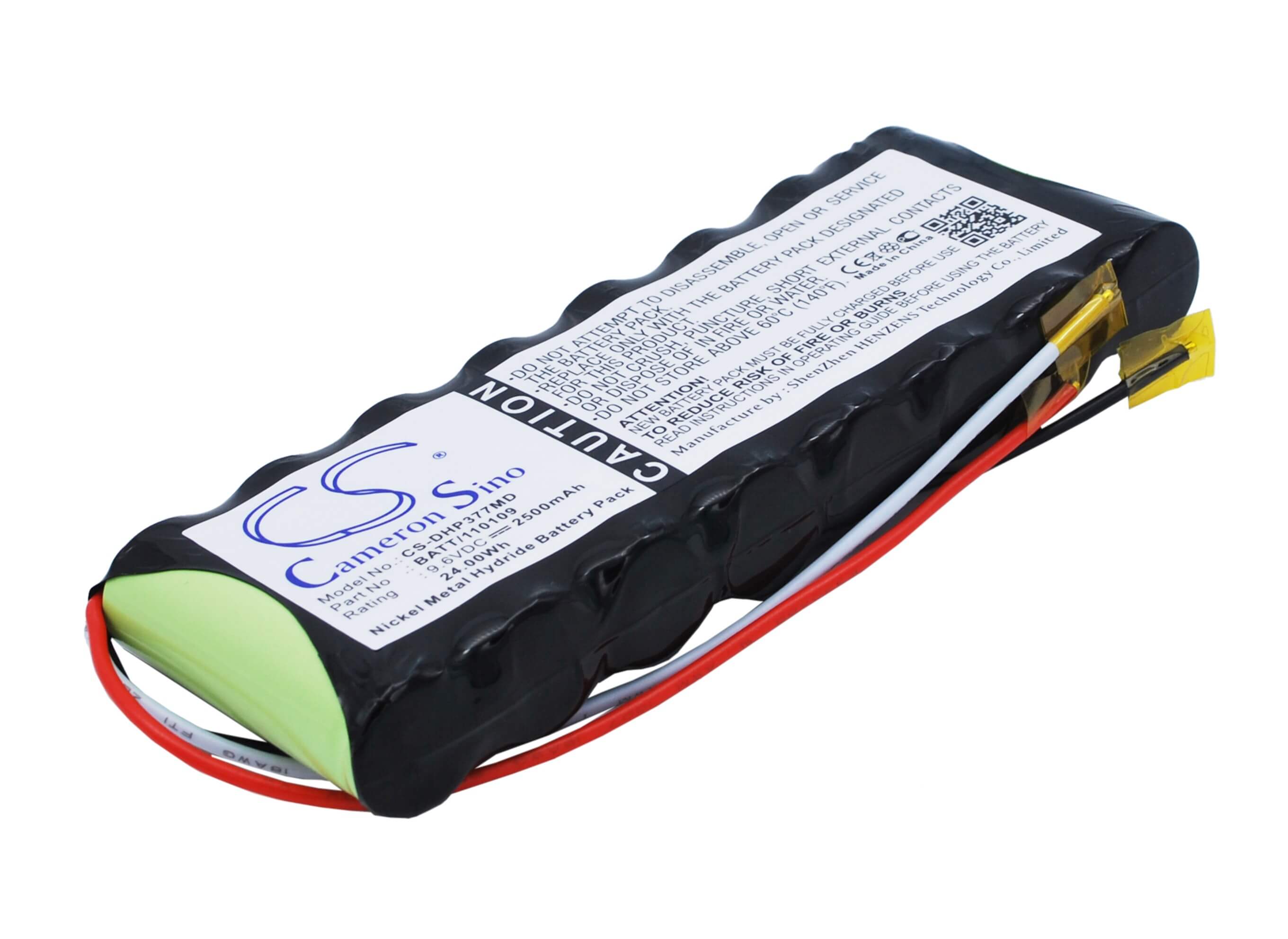 9.6V, 2500mAh, Ni-MH Battery fits Datex Ohmeda, Pulse Oximeter Biox 3770, Pulse Oximeter Biox 3775, 24Wh