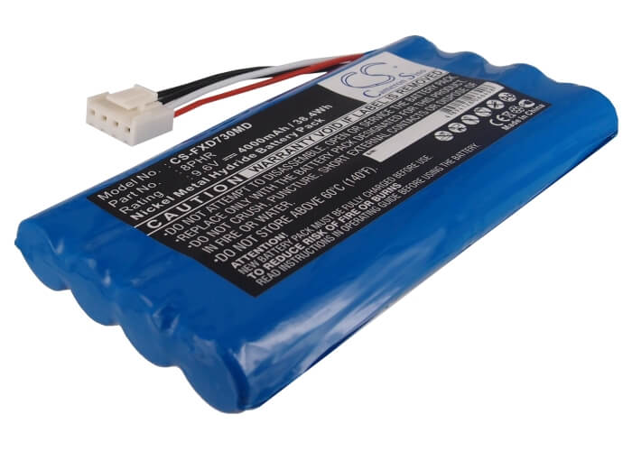 9.6V, 4000mAh, Ni-MH Battery fits Fukuda, Cardimax Fcp-7101, Cardimax Fx-7302, 38.4Wh