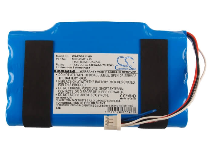 14.8V, 5400mAh, Li-ion Battery fits Fukuda, Denshi Ds7100, Denshi Ds-7100, 79.92Wh