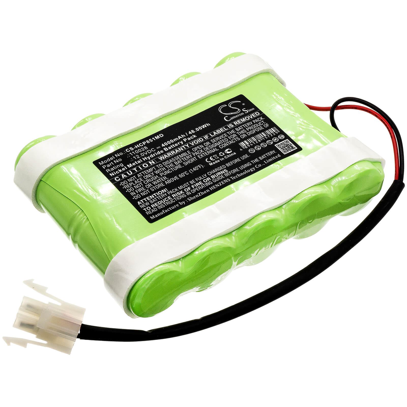 12.0V, 4000mAh, Ni-MH Battery fits Hellige, Defi Scp851, Defi Scp852, 48Wh