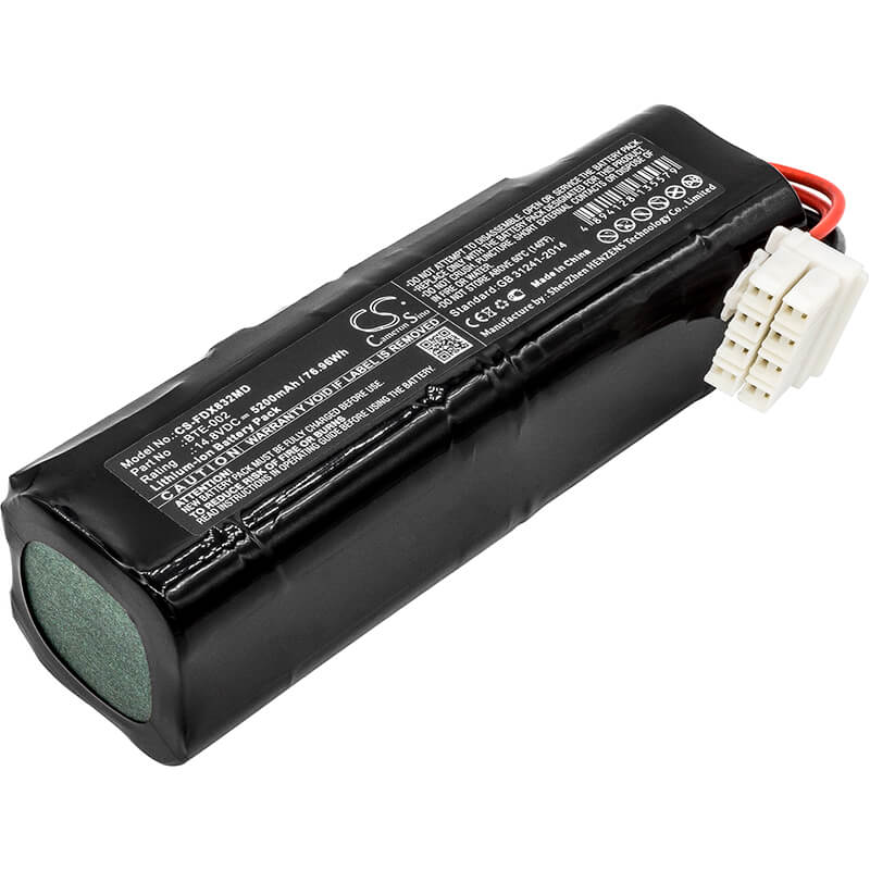 14.8V, 5200mAh, Li-ion Battery fits Fukuda, Denshi Fx-8322 Ecg, Denshi Fx-8322r, 76.96Wh