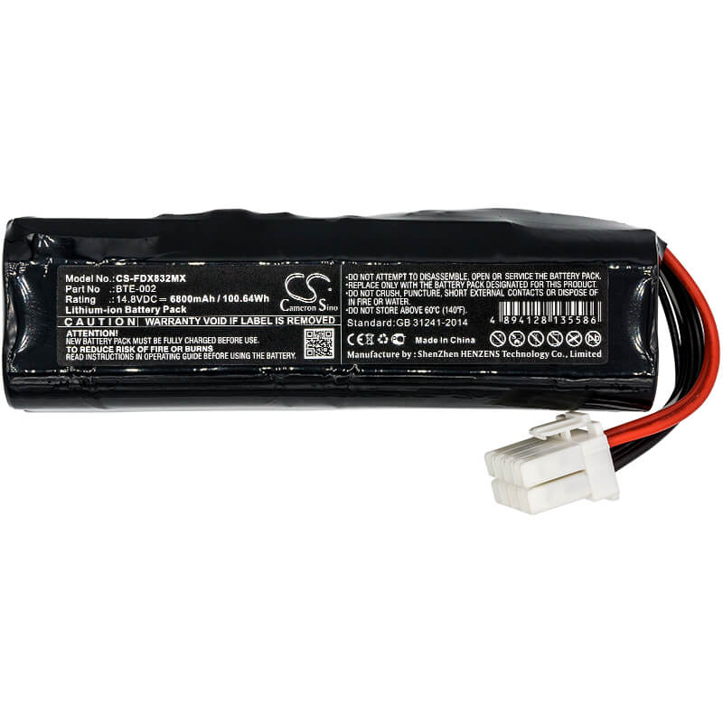 14.8V, 6800mAh, Li-ion Battery fits Fukuda, Denshi Fx-8322 Ecg, Denshi Fx-8322r, 100.64Wh