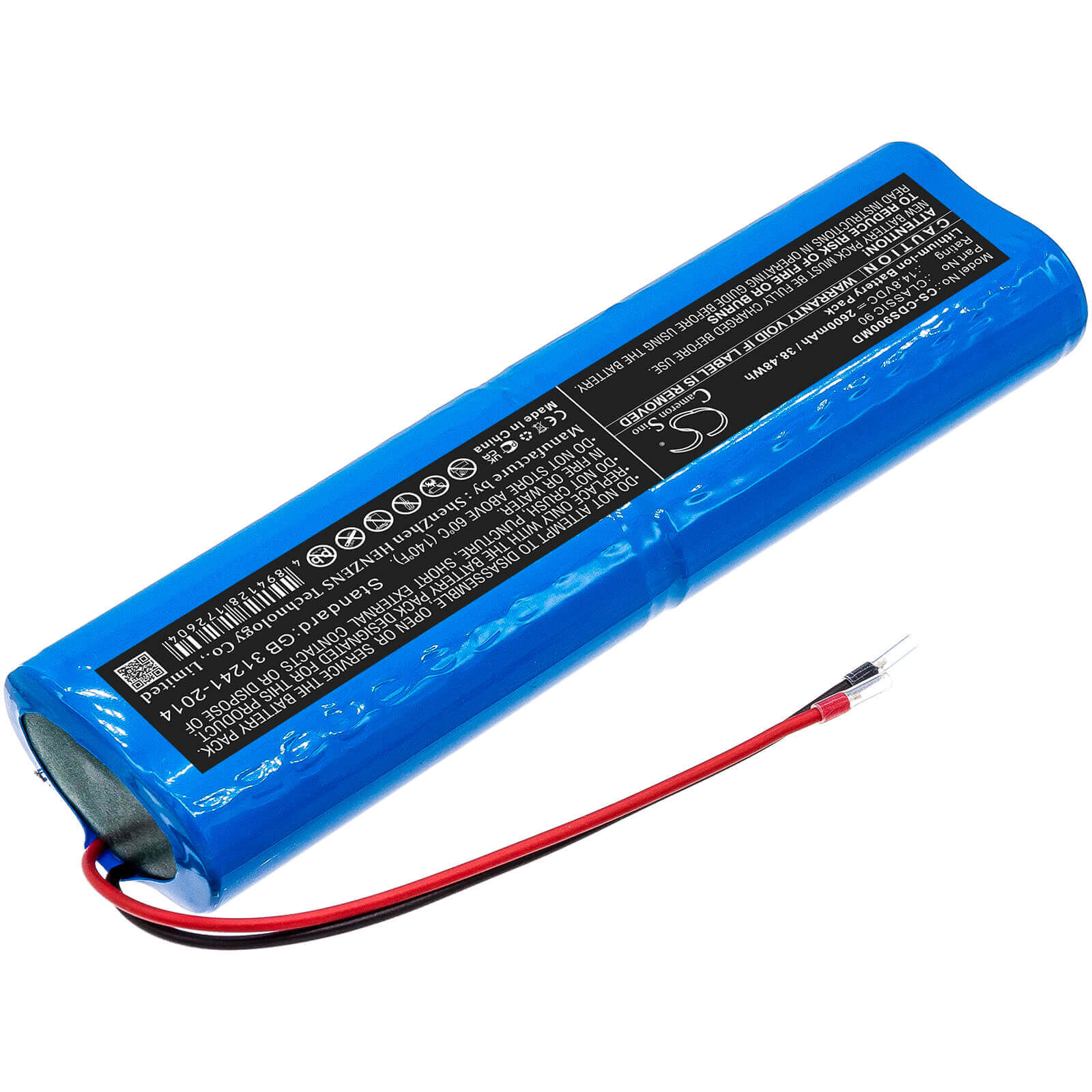 14.8V, 2600mAh, Li-ion Battery fits Creative, Classic 90, 38.48Wh