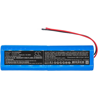 14.8V, 2600mAh, Li-ion Battery fits Creative, Classic 90, 38.48Wh