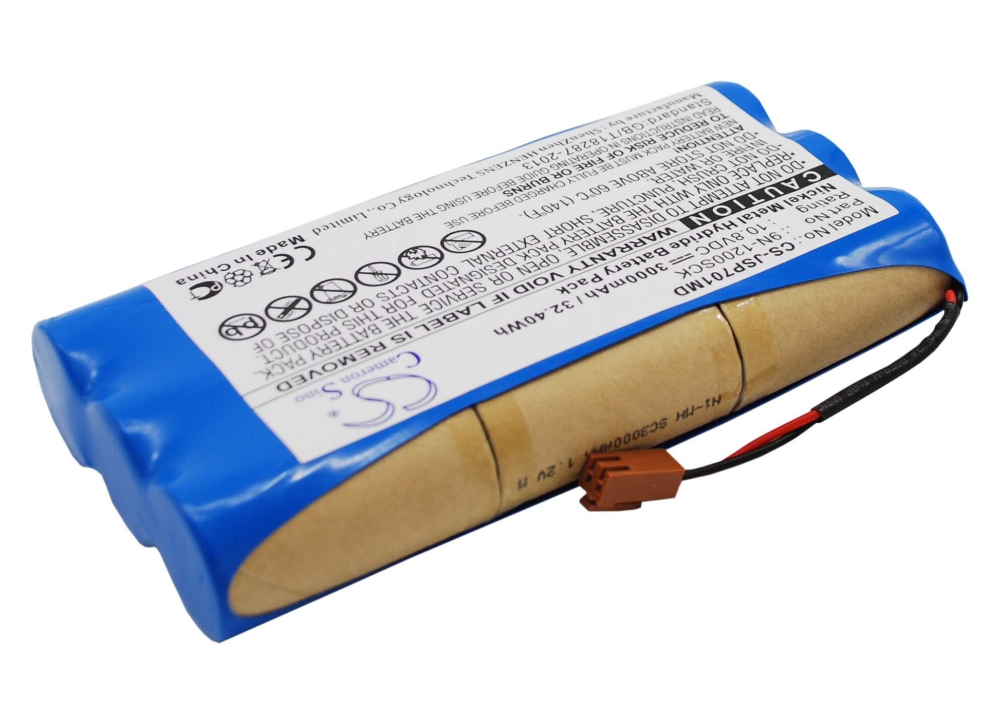 10.8V, 3000mAh, Ni-MH Battery fits Jms, Infusion Pump Ot-701, Ot-701, 32.4Wh