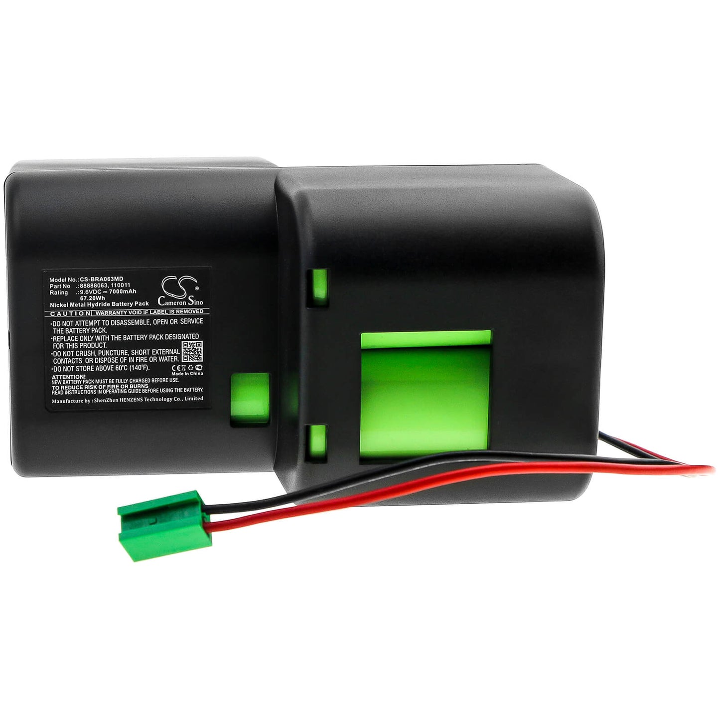 9.6V, 7000mAh, Ni-MH Battery fits B.braun, Infusion Pump Infusomat Secura, Infusion Pump Infusomat Secura, 67.2Wh