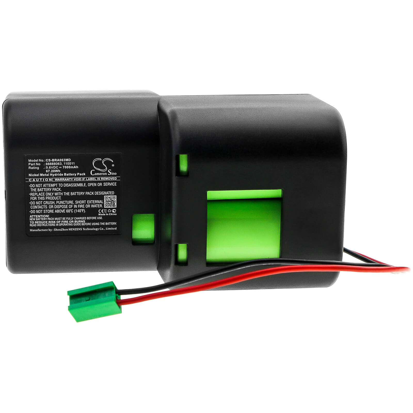 9.6V, 7000mAh, Ni-MH Battery fits B.braun, Infusion Pump Infusomat Secura, Infusion Pump Infusomat Secura, 67.2Wh