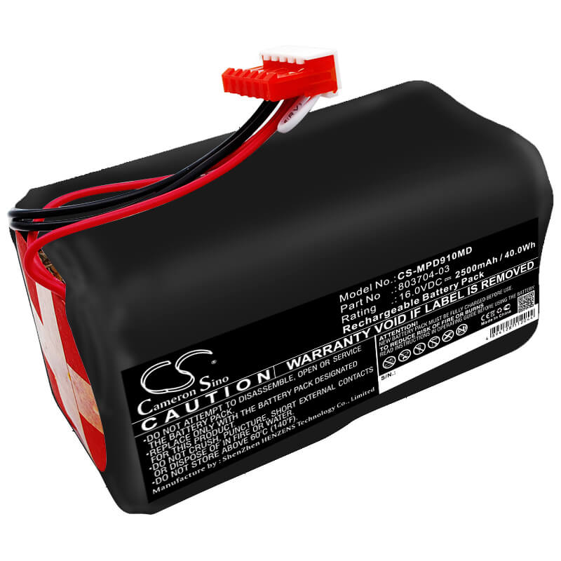 16.0V, 2500mAh, Sealed Lead Acid Battery fits Physio-control, Defibrillator Lifepak 9, Defibrillator Lifepak 9a, 40Wh