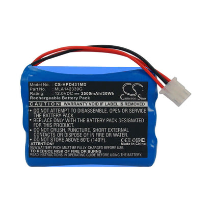 12.0V, 2500mAh, Sealed Lead Acid Battery fits Diversified Medical, N S12251wc, 30Wh