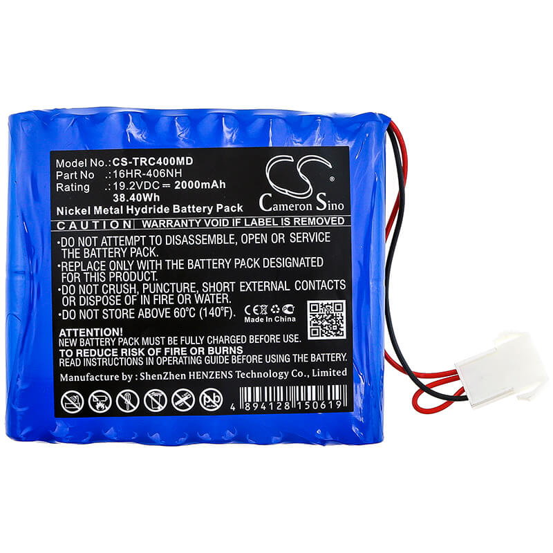 19.2V, 2000mAh, Ni-MH Battery fits Trismed, Cardipia 400, Cardipia 400h, 38.4Wh