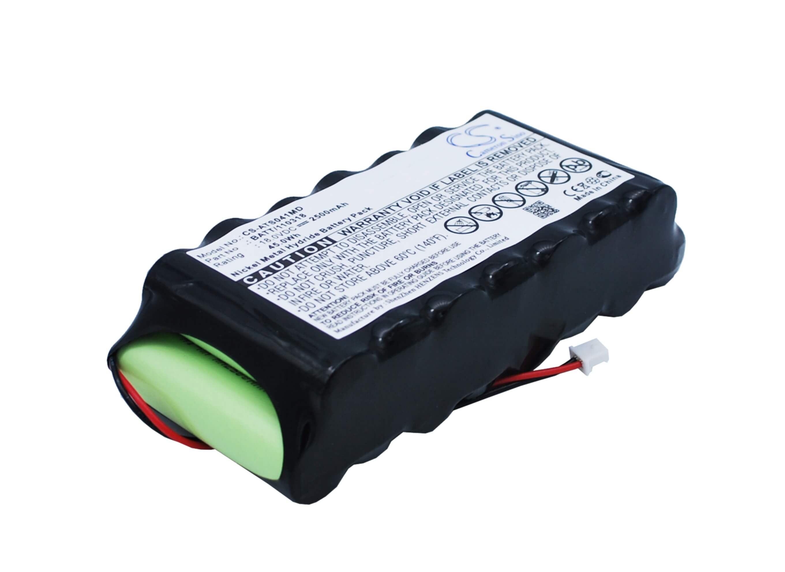 18.0V, 2500mAh, Ni-MH Battery fits Atmos, Pump Wound S041, 45Wh