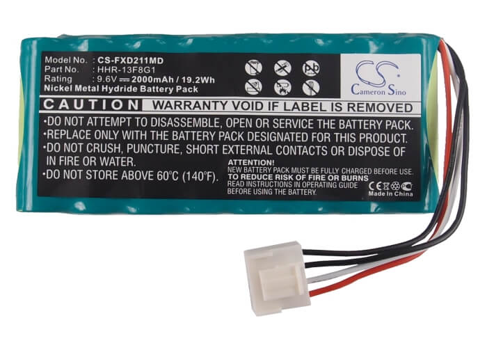 9.6V, 2000mAh, Ni-MH Battery fits Fukuda, Fcp-2155, Fx-2111, 19.2Wh
