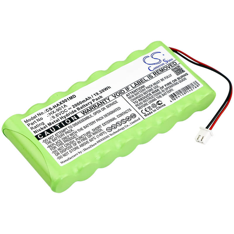 9.6V, 2000mAh, Ni-MH Battery fits Huaxi, Hx-901a, 19.2Wh