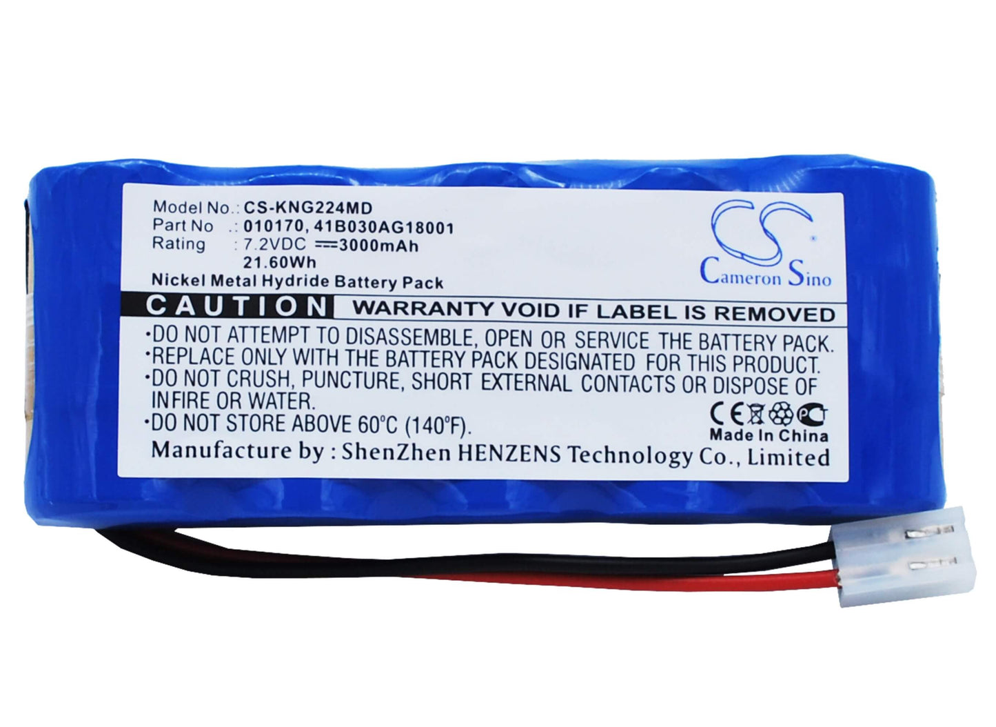 7.2V, 3000mAh, Ni-MH Battery fits Kangaroo, 224 Feeding Pump, 321 Feeding Pump, 21.6Wh