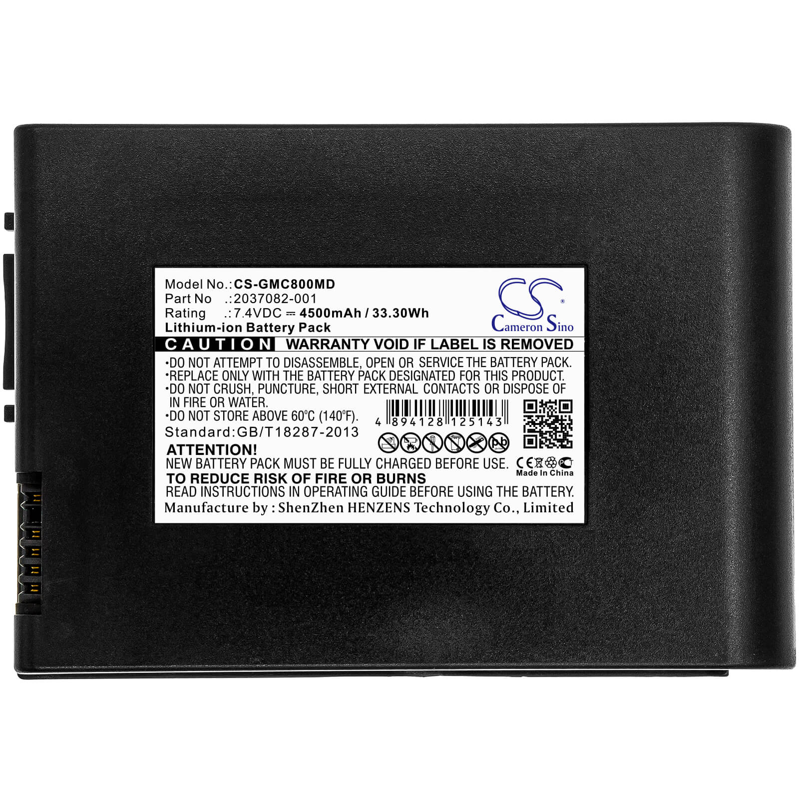7.4V, 4500mAh, Li-ion Battery fits Ge, Ecg Mac 800, Mac 800, 33.3Wh