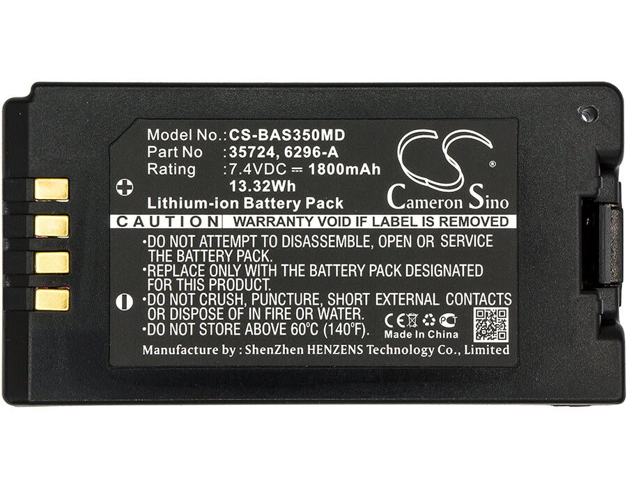 7.4V, 1800mAh, Li-ion Battery fits Baxter Healthcare, 35083, 35162, 13.32Wh