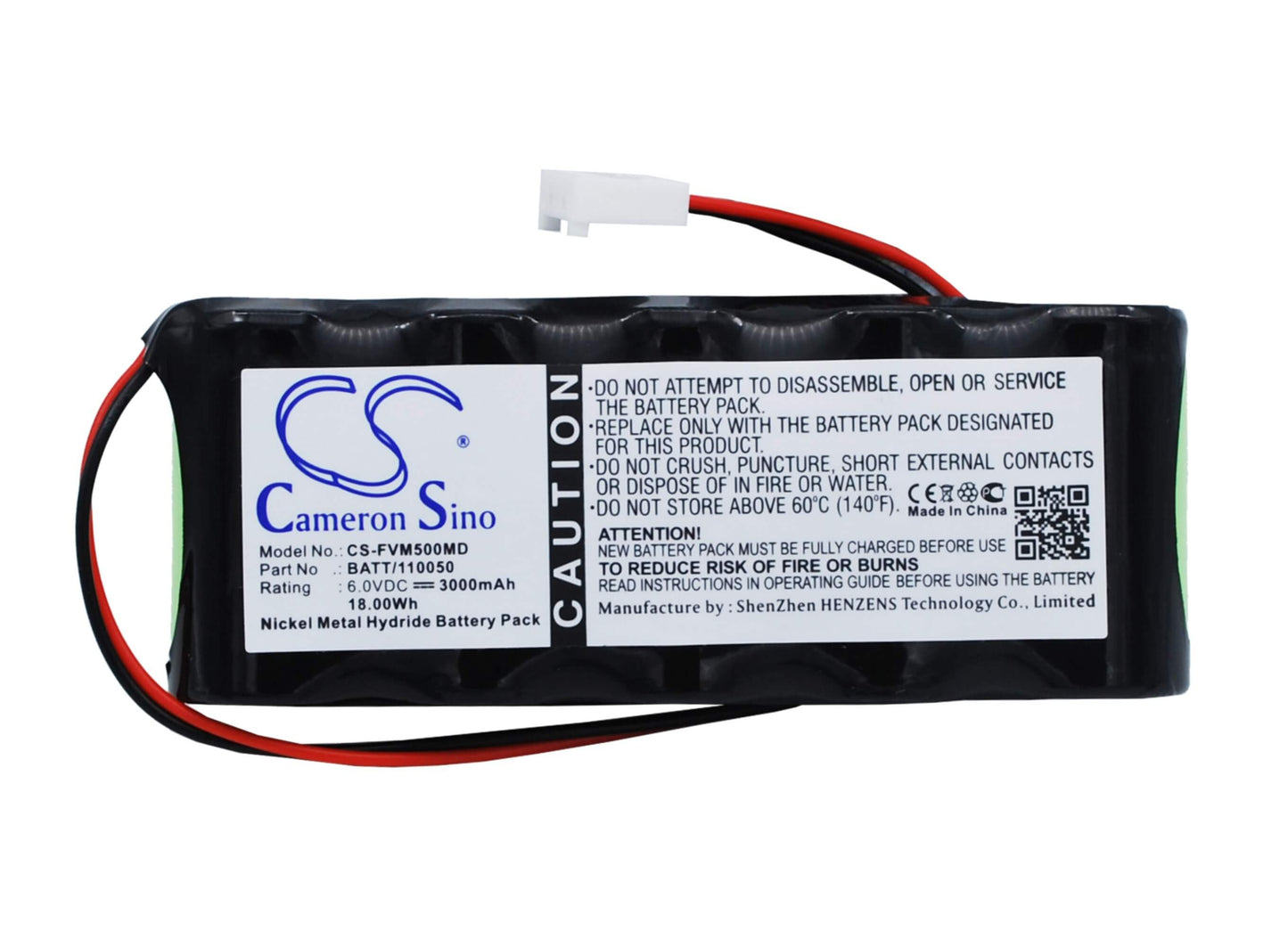 6.0V, 3000mAh, Ni-MH Battery fits Fresenius, Mcm500, Mcm500d, 18Wh