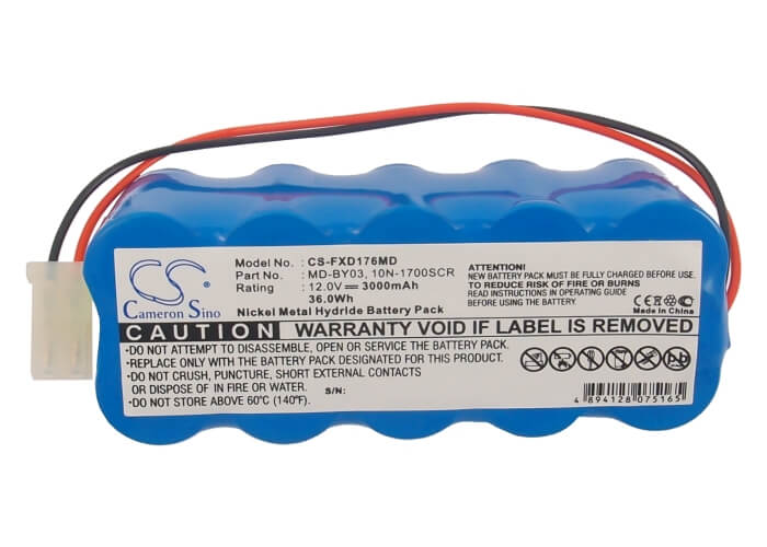 12.0V, 3000mAh, Ni-MH Battery fits Fukuda, Fc-1760, 36Wh