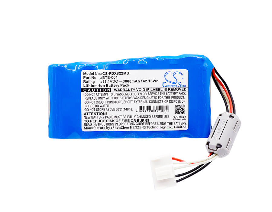 11.1V, 3800mAh, Li-ion Battery fits Fukuda, Cardimax Fx-8222, Cardimax Fx-8322, 42.18Wh