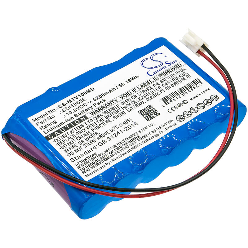 10.8V, 5200mAh, Li-ion Battery fits Mekics, Mtv 1000, 56.16Wh