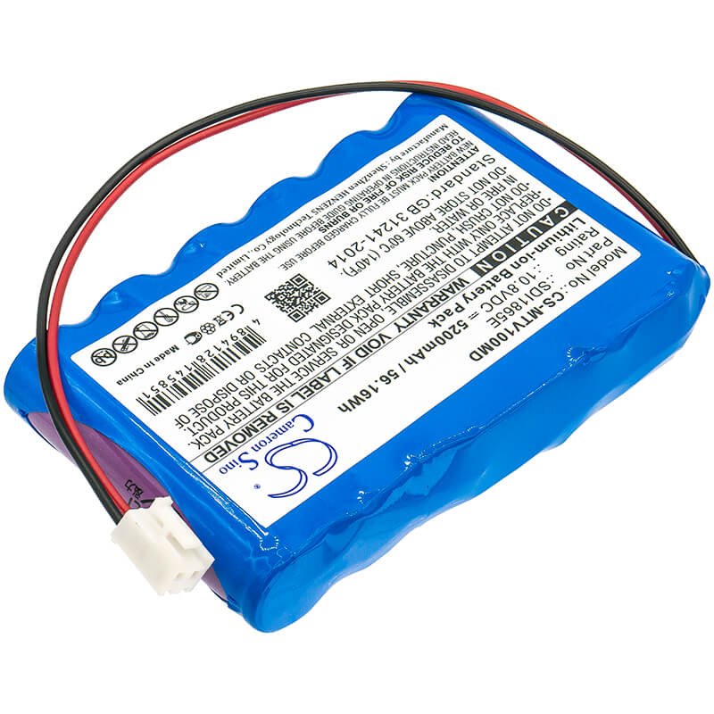 10.8V, 5200mAh, Li-ion Battery fits Mekics, Mtv 1000, 56.16Wh