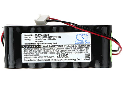 12.0V, 1800mAh, Ni-MH Battery fits Fresenius, Infusion Pump Optima 2, Infusion Pump Optima3, 21.6Wh