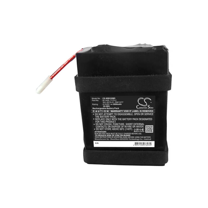 6.0V, 5000mAh, Sealed Lead Acid Battery fits Welch-allyn, 300, 300 Vital Signs Monitor, 30Wh