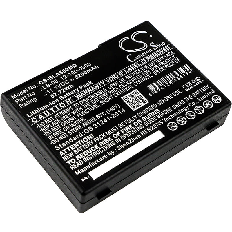 11.1V, 5200mAh, Li-ion Battery fits Biolight, A5, A6, 57.72Wh