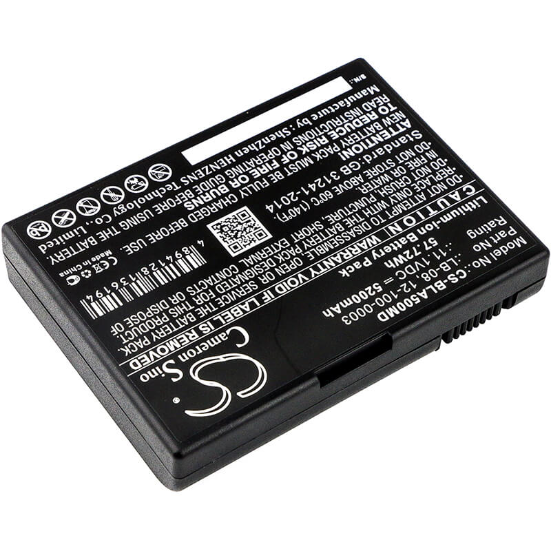 11.1V, 5200mAh, Li-ion Battery fits Biolight, A5, A6, 57.72Wh