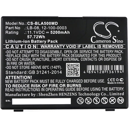 11.1V, 5200mAh, Li-ion Battery fits Biolight, A5, A6, 57.72Wh