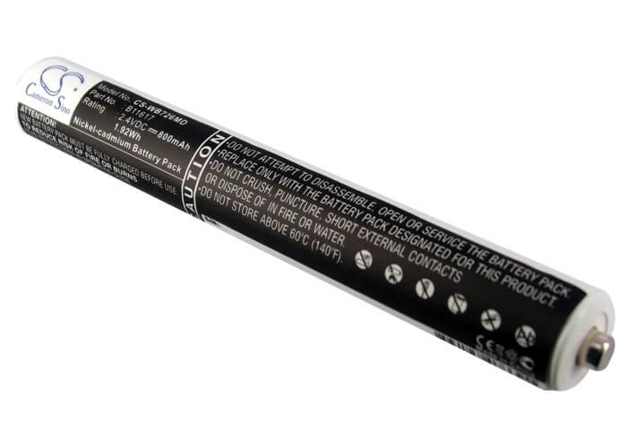 2.4V, 800mAh, Ni-CD Battery fits Welch-allyn, 12800 Pocketscope Ophthalmosco, 211, 1.92Wh