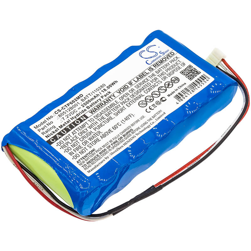 7.2V, 2500mAh, Ni-MH Battery fits Criticare, 507njc Bp, 602-14, 18Wh