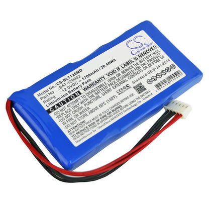 12.0V, 1700mAh, Li-ion Battery fits Biolight, Blt-1203a, Blt-1203a Vital Signs Monitor, 20.4Wh