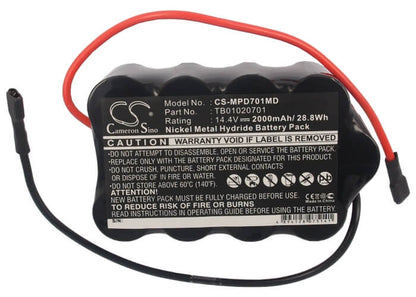 14.4V, 2000mAh, Ni-MH Battery fits Medtronic, Primedic Defi-b, 28.8Wh