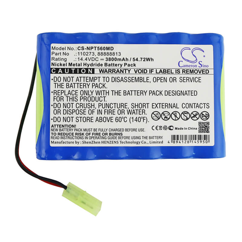 14.4V, 3800mAh, Ni-MH Battery fits Nellcor Puritan Bennett, Mediana N5500, Mediana N5600, 54.72Wh