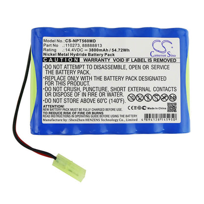 14.4V, 3800mAh, Ni-MH Battery fits Nellcor Puritan Bennett, Mediana N5500, Mediana N5600, 54.72Wh