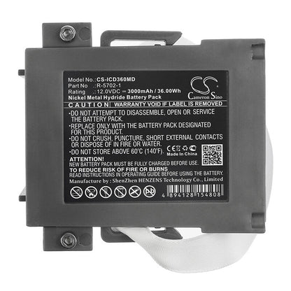 12.0V, 3000mAh, Ni-MH Battery fits Innomed, Ca360b, Ca360-b, 36Wh